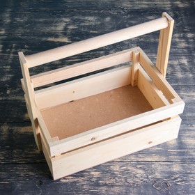 

Кашпо деревянное 30×21×12 см "Бавария", с ручкой, натуральный