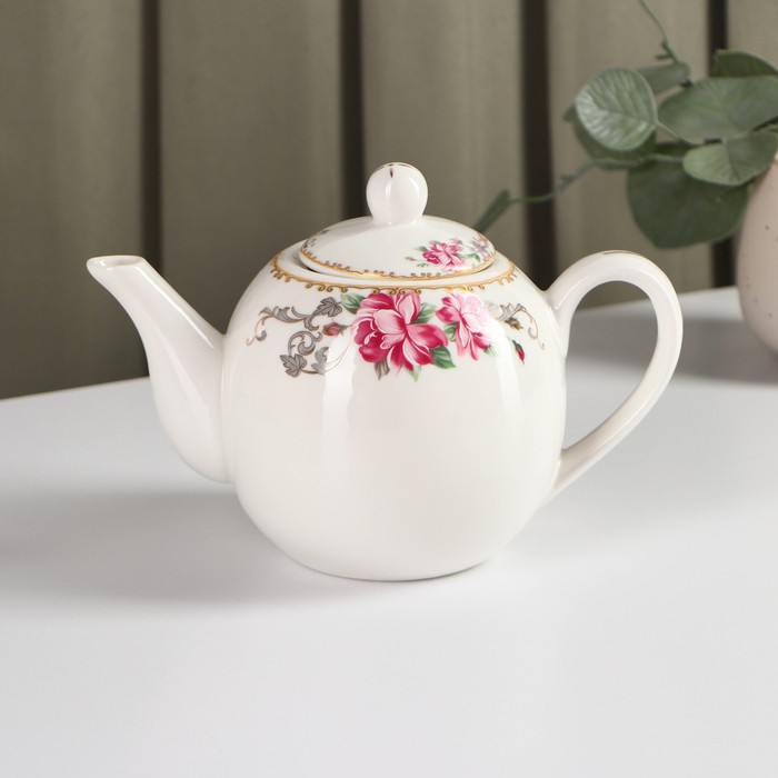 Чайник фарфоровый заварочный «Аделин», 800 мл, цвет белый чайник заварочный аделин 800 мл 1 шт