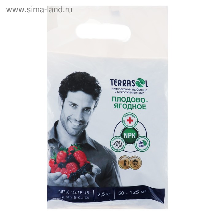 Удобрение Террасол минеральное Плодово-ягодное тукосмесь с микроэлементами, 2,5 кг