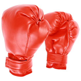 Перчатки боксёрские детские PVC, цвет красный Ош