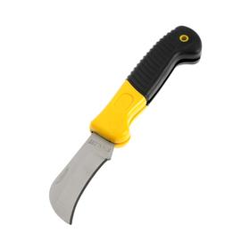 Нож универсальный складной TUNDRA, 2К рукоятка, изогнутое лезвие, нержавеющая сталь