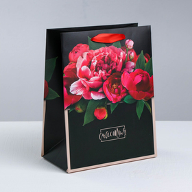 Пакет подарочный ламинированный вертикальный, упаковка, «Цветочные чувства», S 12 х 15 х 5.5 см