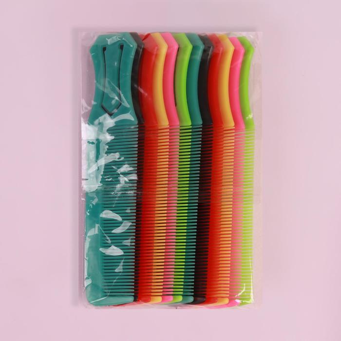 Расчёска с ручкой, цвета МИКС