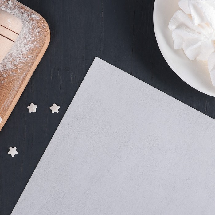Рисовая бумага для декора торта, 30×21×0,1 см, цвет белый