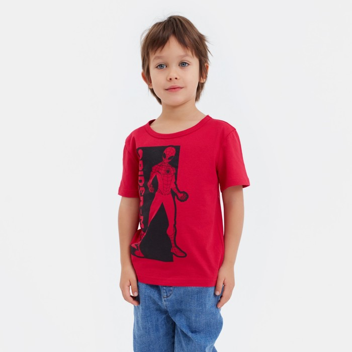 фото Футболка детская marvel "spider man", рост 98-104 (30), красный