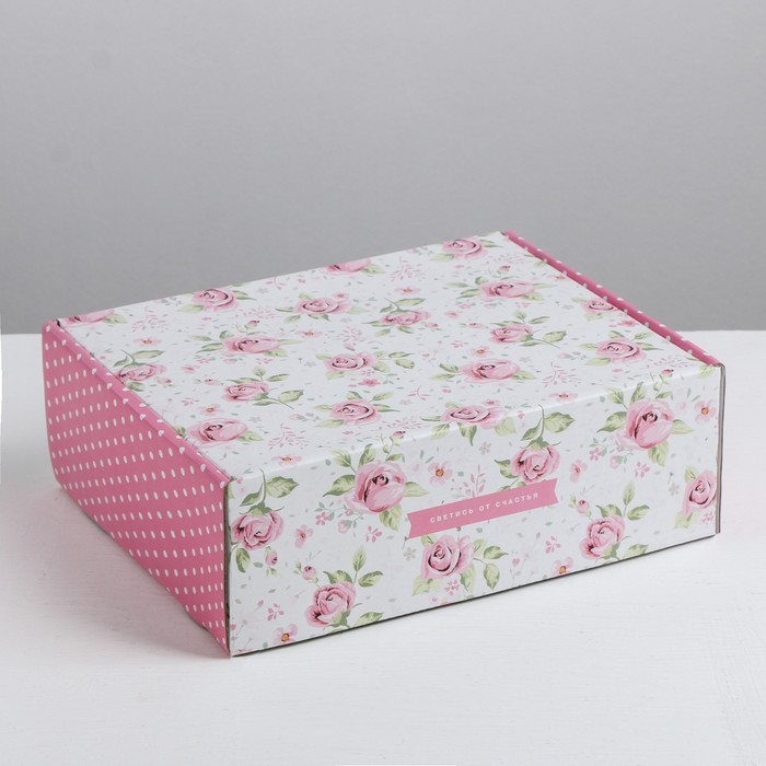 Коробка подарочная складная, упаковка, «Светись от счастья», 27 х 9 х 21 см световое кольцо светись от счастья 3 х 2 5 см