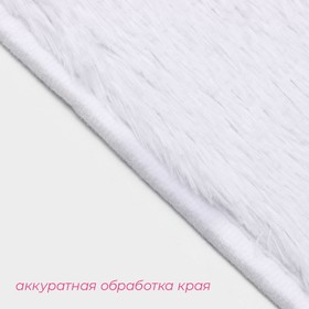 Набор ковриков для ванны и туалета Доляна «Пушистик», 2 шт: 38×40, 40×60 см, цвет белый
