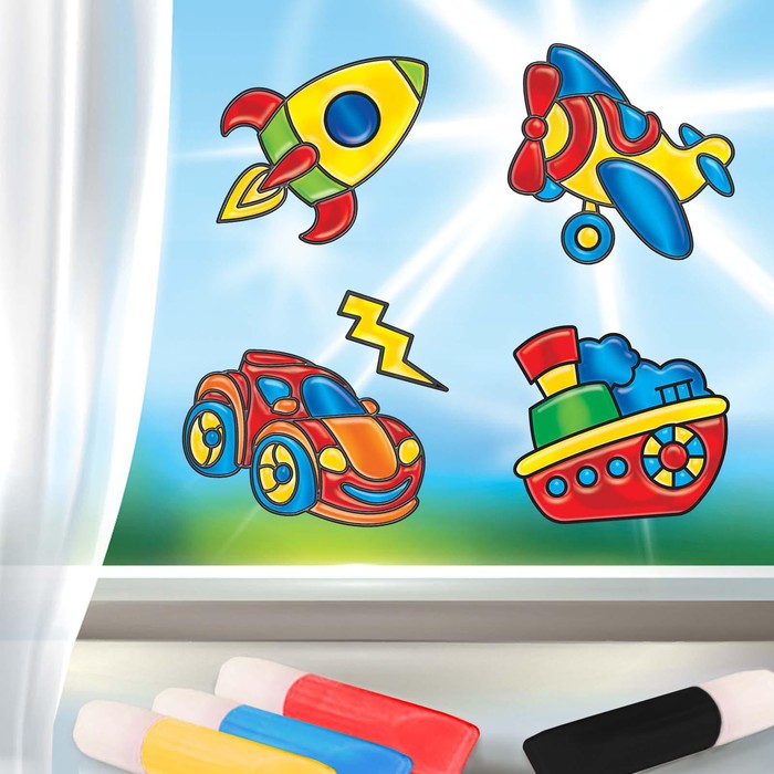 

Витражные фигурки «Транспорт»