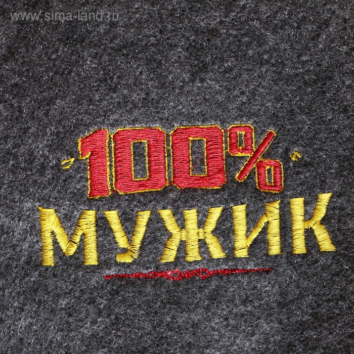 фото Рукавица для бани войлочная "100% мужик!" банная забава
