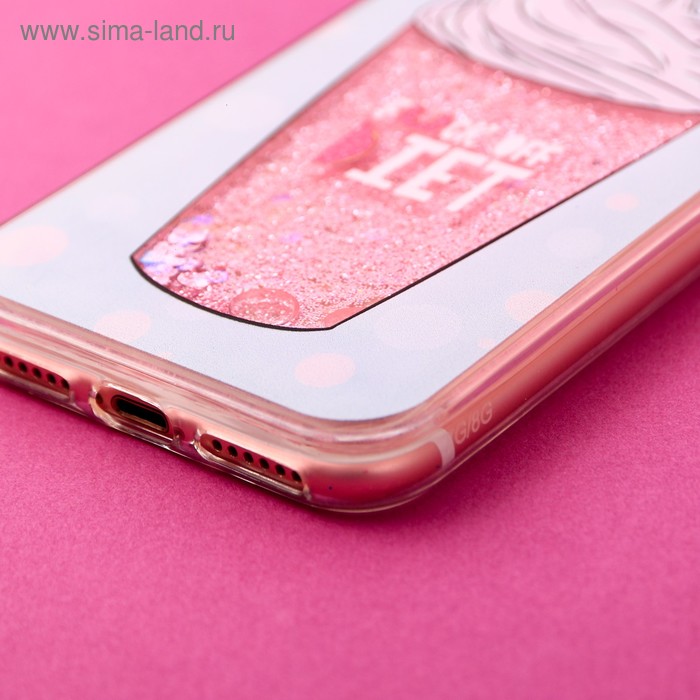 

Чехол для телефона iPhone 7 с блёстками внутри «Смузи», 6.5 × 14 см