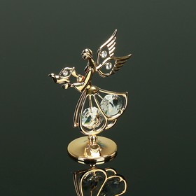 Сувенир «Ангел с голубем», 3×5×7.5 см, с кристаллами Ош