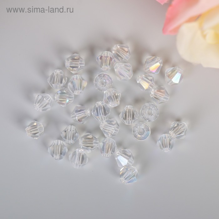Бусины стеклянные 6 мм (набор 30 шт) стеклянные чешские бусины pip beads 5х7 мм цвет crystal brown rainbow 50 шт 00030 98532 1