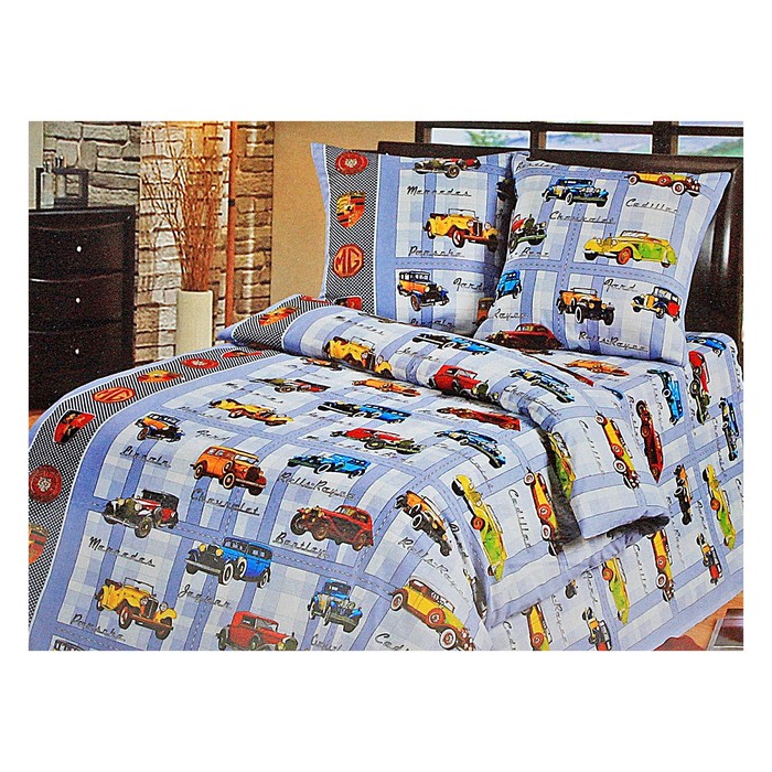 КПБ 1.5сп "Артпостелька" Ретро 143*215см, 150*214см, 70*70см 2шт, бязь хл.100%