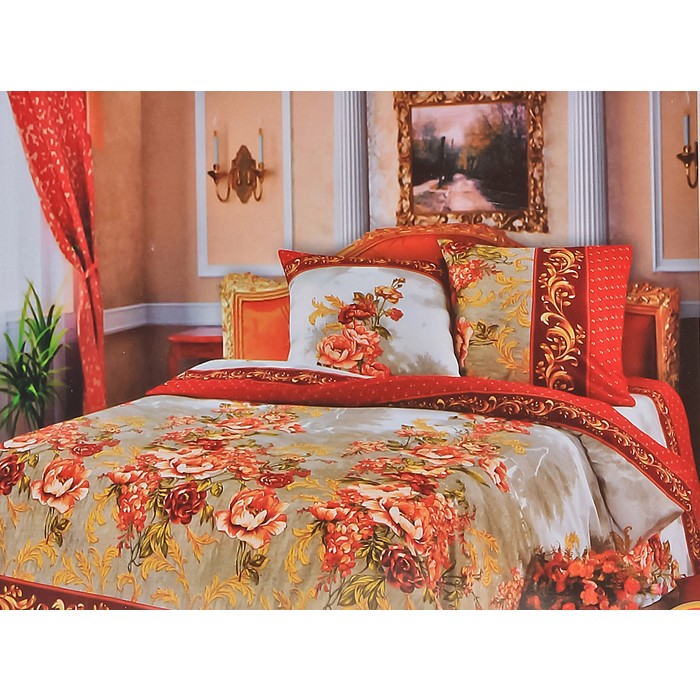 Постельное бельё Артпостель "Гобелен красный" 2 сп., размер 175х215 см, 200х220 см, 70х70 см - 2 шт.