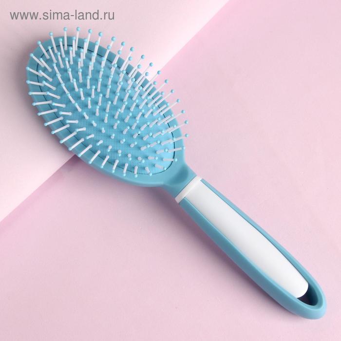 

Расчёска массажная, 7 × 23 см, цвет голубой/белый