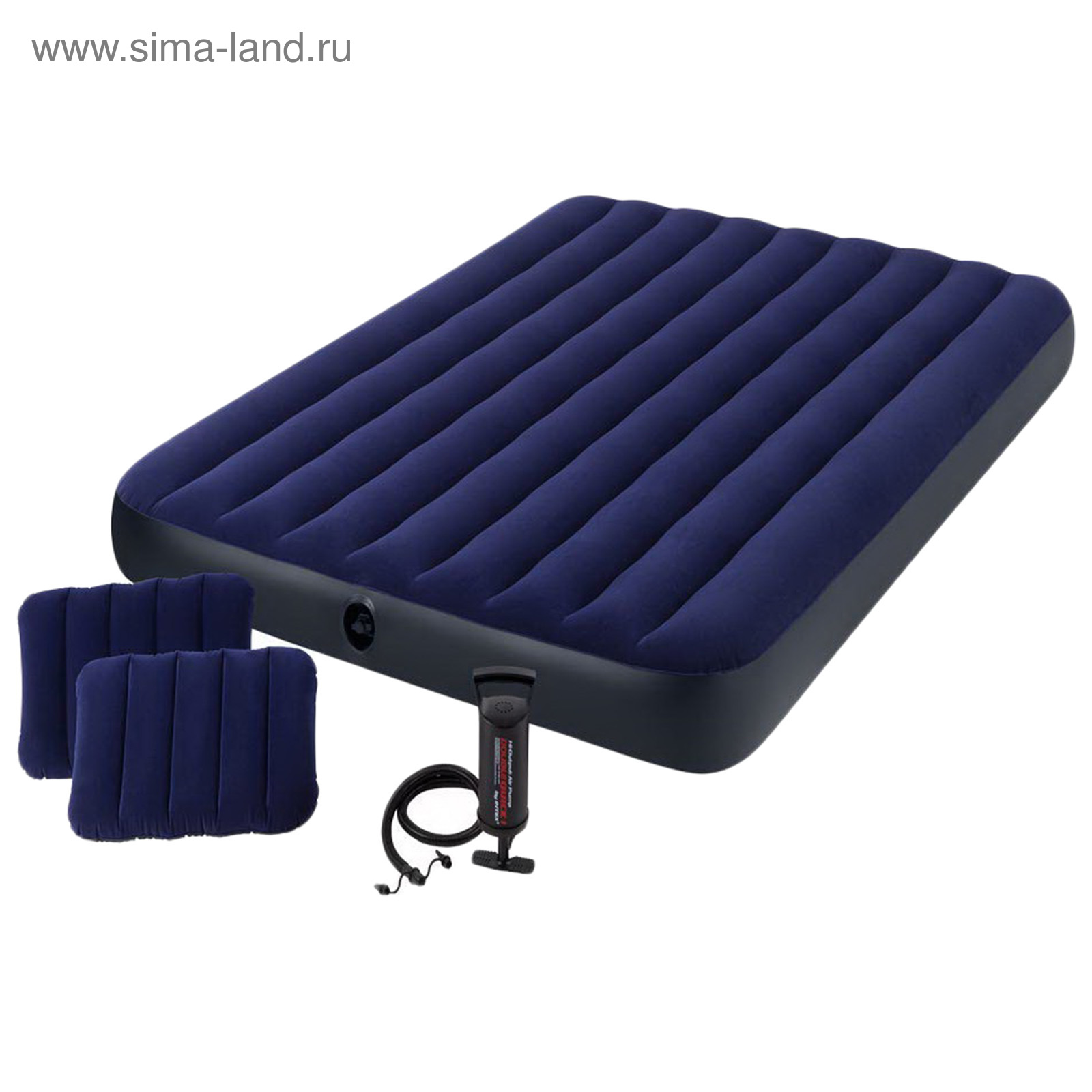 Матрас надувной intex classic downy airbed fiber 1910х760 мм высота 250мм 64756