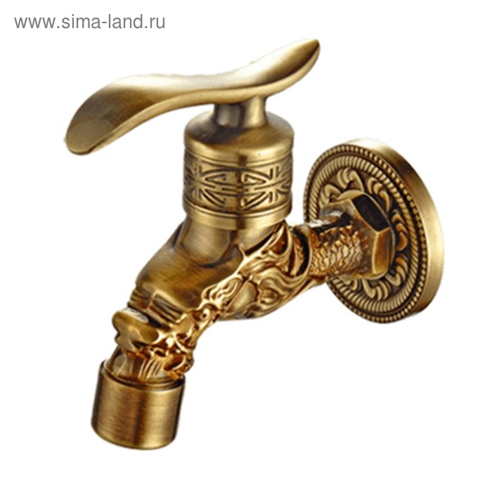 Кран Bronze de Luxe 21974/1, сливной, для бани, с аэратором кран bronze de luxe 21982 1 сливной для бани с аэратором