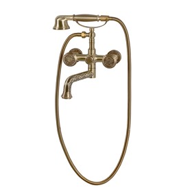 

Смеситель для ванны Bronze de Luxe 10119Р, двухвентильный, с душевым комплектом, латунь