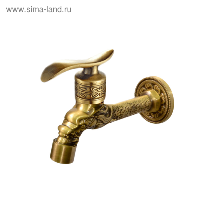 Кран Bronze de Luxe 21595/1, для бани, длинный, с аэратором кран для одного типа воды bronze de luxe 21595 1 бронза с аэратором