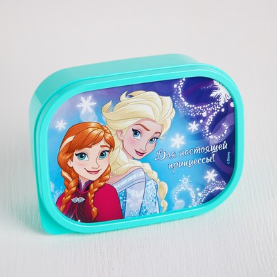 Ланч-бокс прямоугольный 0,5 л "Для настоящей принцессы", Холодное сердце