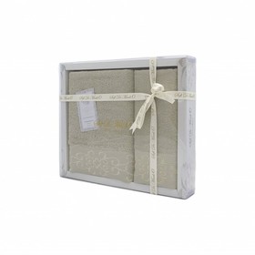 

Комплект махровых полотенец Verna, 50 × 90 см - 1 шт, 70 × 140 см - 1 шт, зелёный