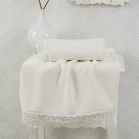 

Комплект махровых полотенец Estina, 50 × 90 см - 1 шт, 70 × 140 см - 1 шт, крем
