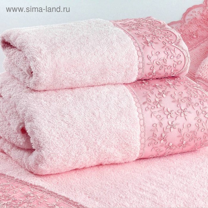 

Комплект махровых полотенец Daisy, 50 × 90 см - 1 шт, 70 × 140 см - 1 шт, абрикос