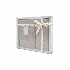 

Комплект махровых полотенец Verna, 50 × 90 см - 1 шт, 70 × 140 см - 1 шт, бежевый
