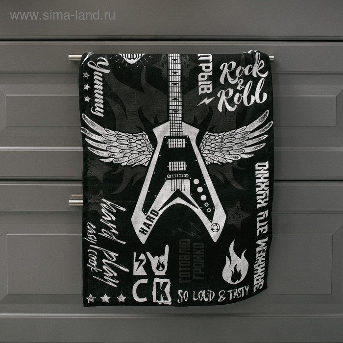 Полотенце кухонное «Let's rock» 35х60 см полотенце кухонное rock n roll 35х60 см