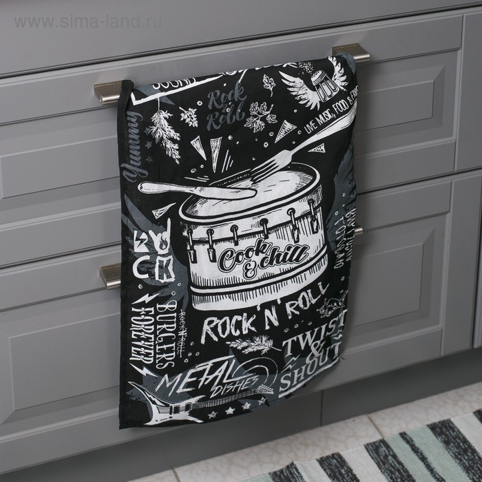 Полотенце кухонное «Rock'n'roll» 35х60 см полотенце кухонное кофе 35х60 см