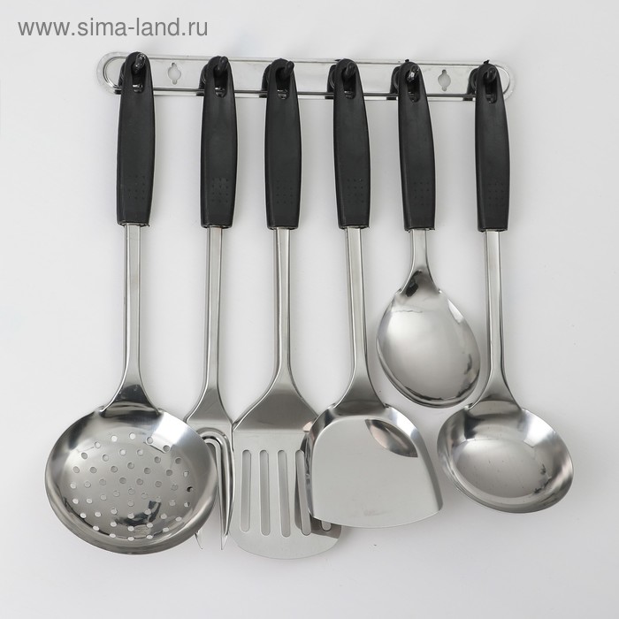 Набор кухонных принадлежностей «Ночь», 6 предметов, на подвесе набор кухонных принадлежностей ownland 6 предметов черный