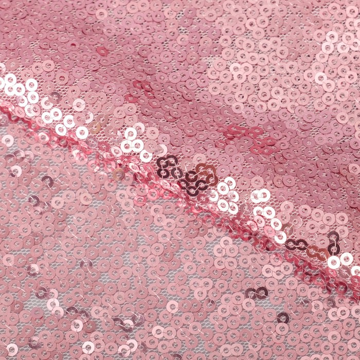Ткань для пэчворка «Розовая» пайетки, 33 × 33 см