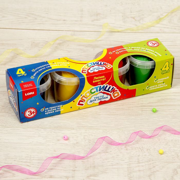 Набор теста для лепки №4, 4 цвета