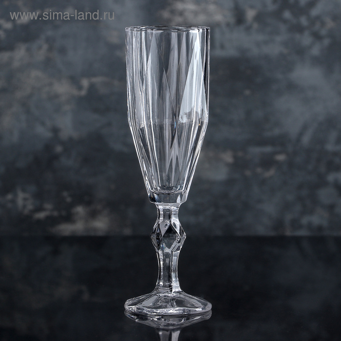Бокал стеклянный для шампанского «Доменик», 170 мл бокал стеклянный для шампанского кьянти 170 мл цвет серый