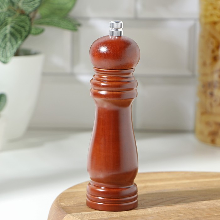 

Мельница для специй Доляна, 17×4,5 см, металлический механизм, цвет тёмное дерево