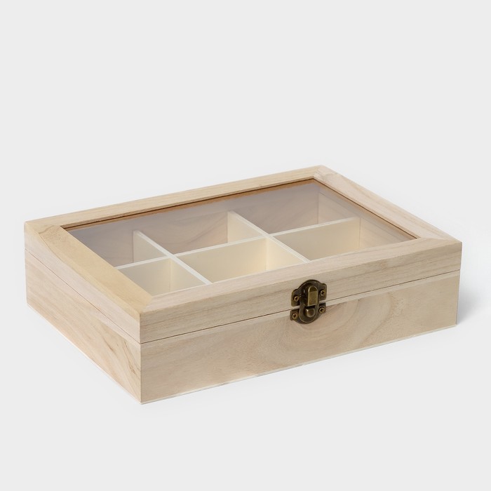 Ящик для хранения чайных пакетиков «Ахмадабад», 9 ячеек, 24×17,3×6,5 см