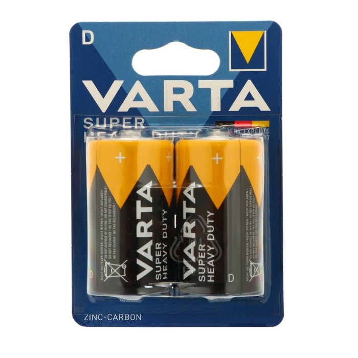 Батарейка солевая Varta SUPER LIFE D набор 2 шт