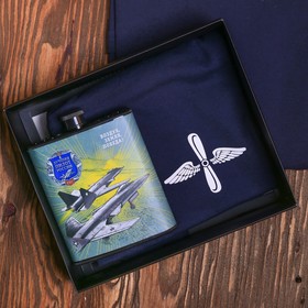 

Набор "ВВС", фляжка 210 мл, майка р. 2XL(54)