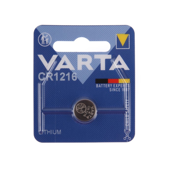 Батарейка литиевая Varta ELECTRONICS CR 1216 батарейка varta electronics cr2 bl1 lithium 3v 6206 1 10 100 06206301401