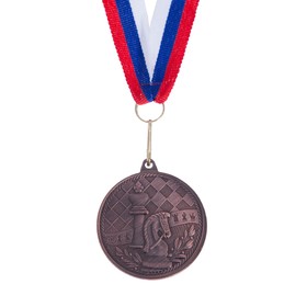 Медаль тематическая «Шахматы», бронза, d=4 см Ош