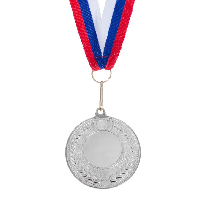 Медаль под нанесение, серебро, d=5 см