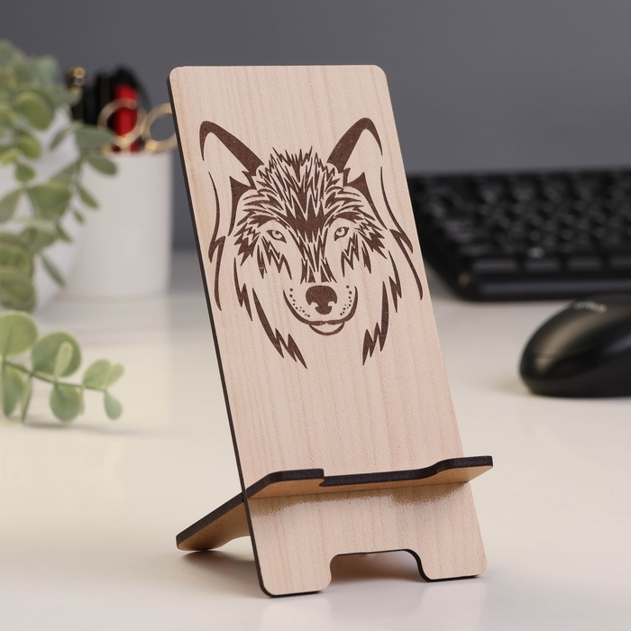 Подставка под телефон «Волк», 7×8×15 см цена и фото