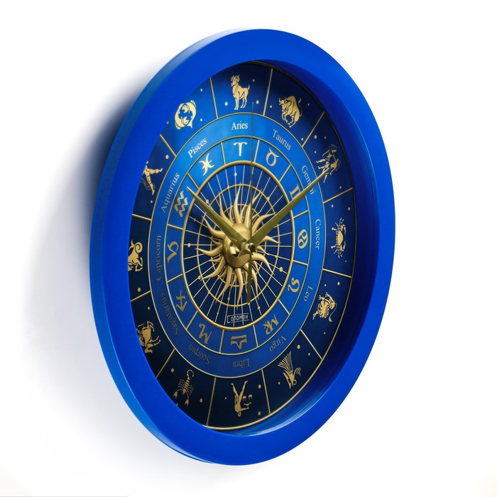 фото Часы настенные, интерьерные, "гороскоп", бесшумные, d-28 см соломон