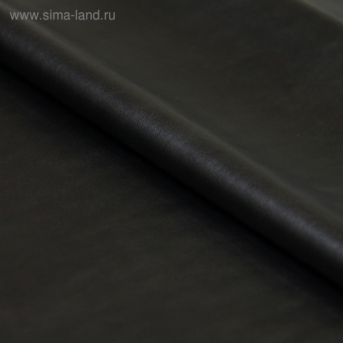 Кожа искусственная, гладкокрашенная, ширина 140 см, чёрный ткань плащевая oxford гладкокрашенная ширина 150 см цвет чёрный