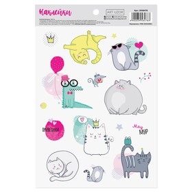 

Наклейки бумажные «Коты», 14 × 21 см