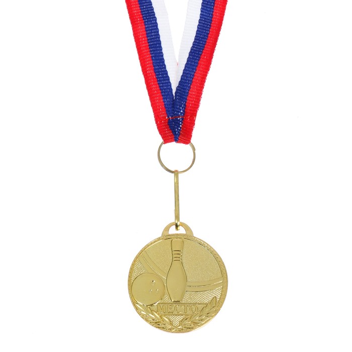 Медаль призовая, 1 место, золото, d3,5 см