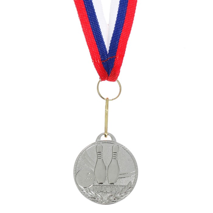 Медаль призовая, 2 место, серебро, d3,5 см