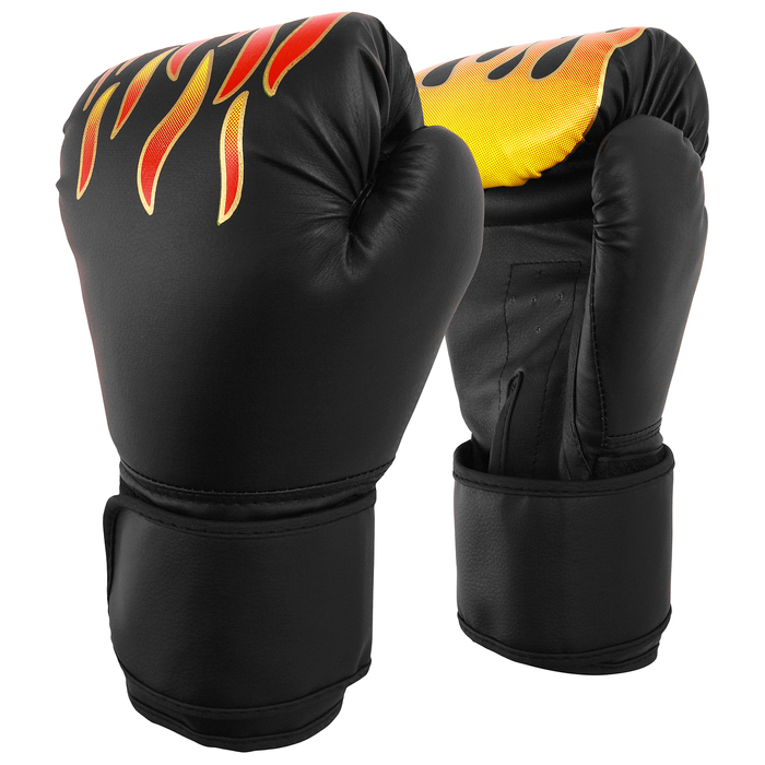 Перчатки боксёрские, 12 унций, цвет чёрный