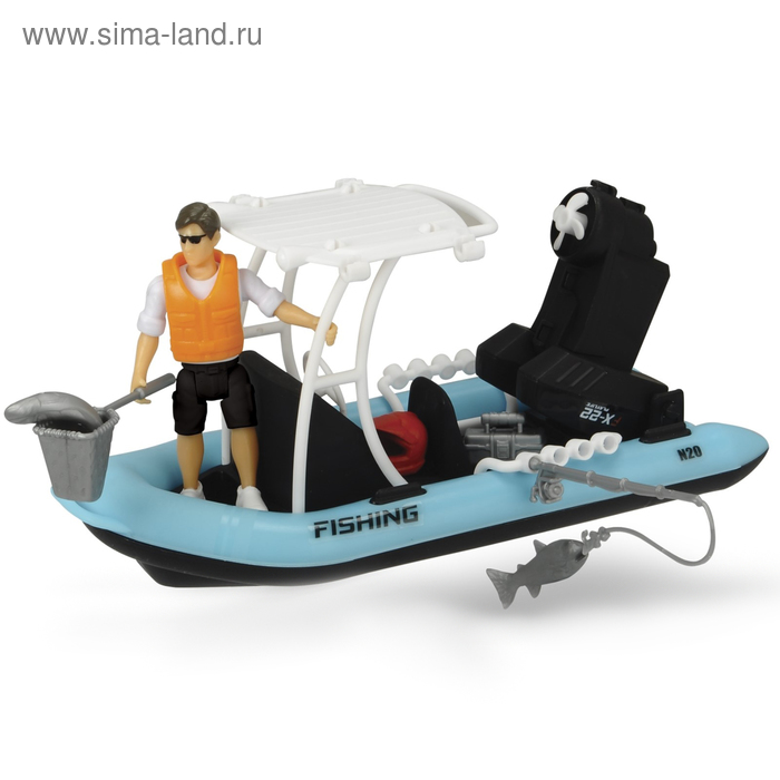 фото Игрушка playlife «рыбацкая лодка», с фигуркой и аксессуарами dickie