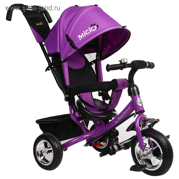 фото Велосипед трёхколёсный micio classic 2019, колёса eva 10"/8", цвет фиолетовый